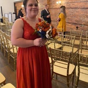 Bridesmaid dress, size 16, azazie, Rust Color